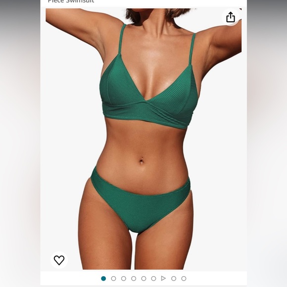 Green Bikini Top Women’s Size Small - Picture 3 of 4